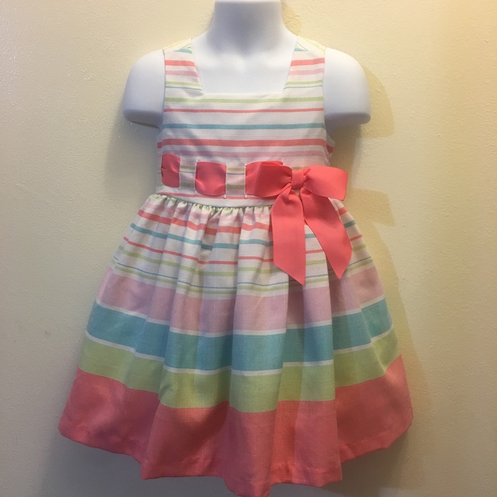 Girls Multi Color Spring Picture Easter Dress New